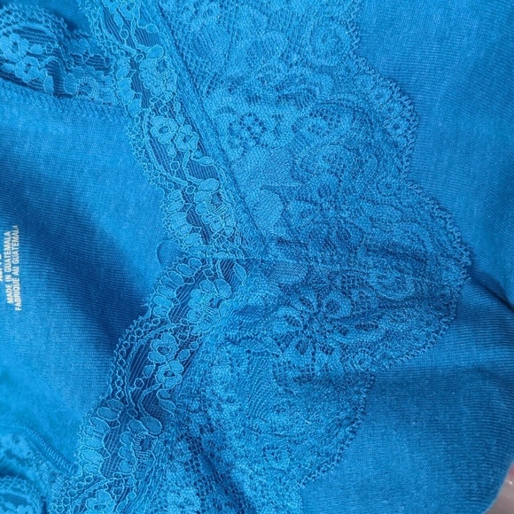 Mossimo y2k lacy top blue women's size XL Bella Swan - Picture 2 of 8